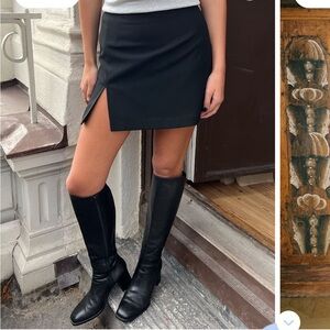 Djerf Avenue black mini skirt